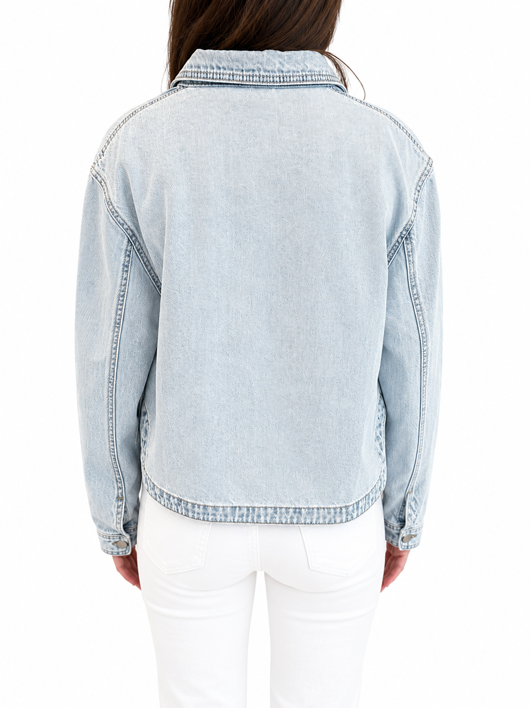 Crew Cropped Lightweight Denim Jacket