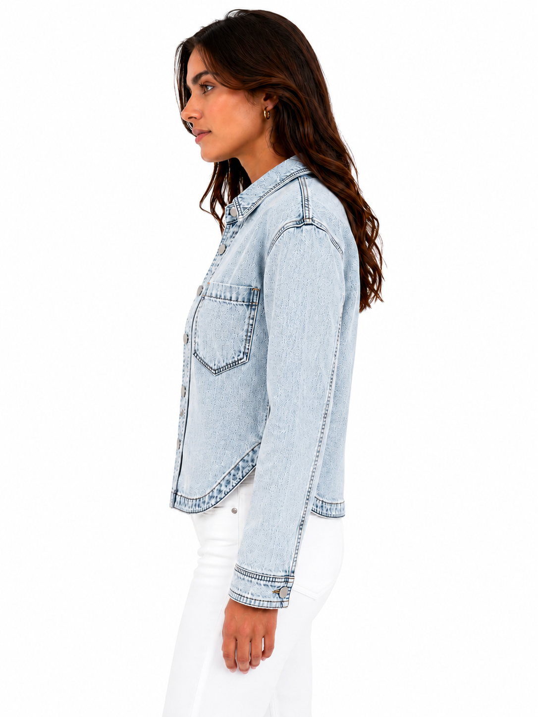 Crew Cropped Lightweight Denim Jacket