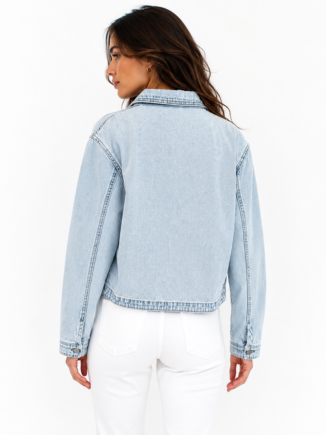 Crew Cropped Lightweight Denim Jacket