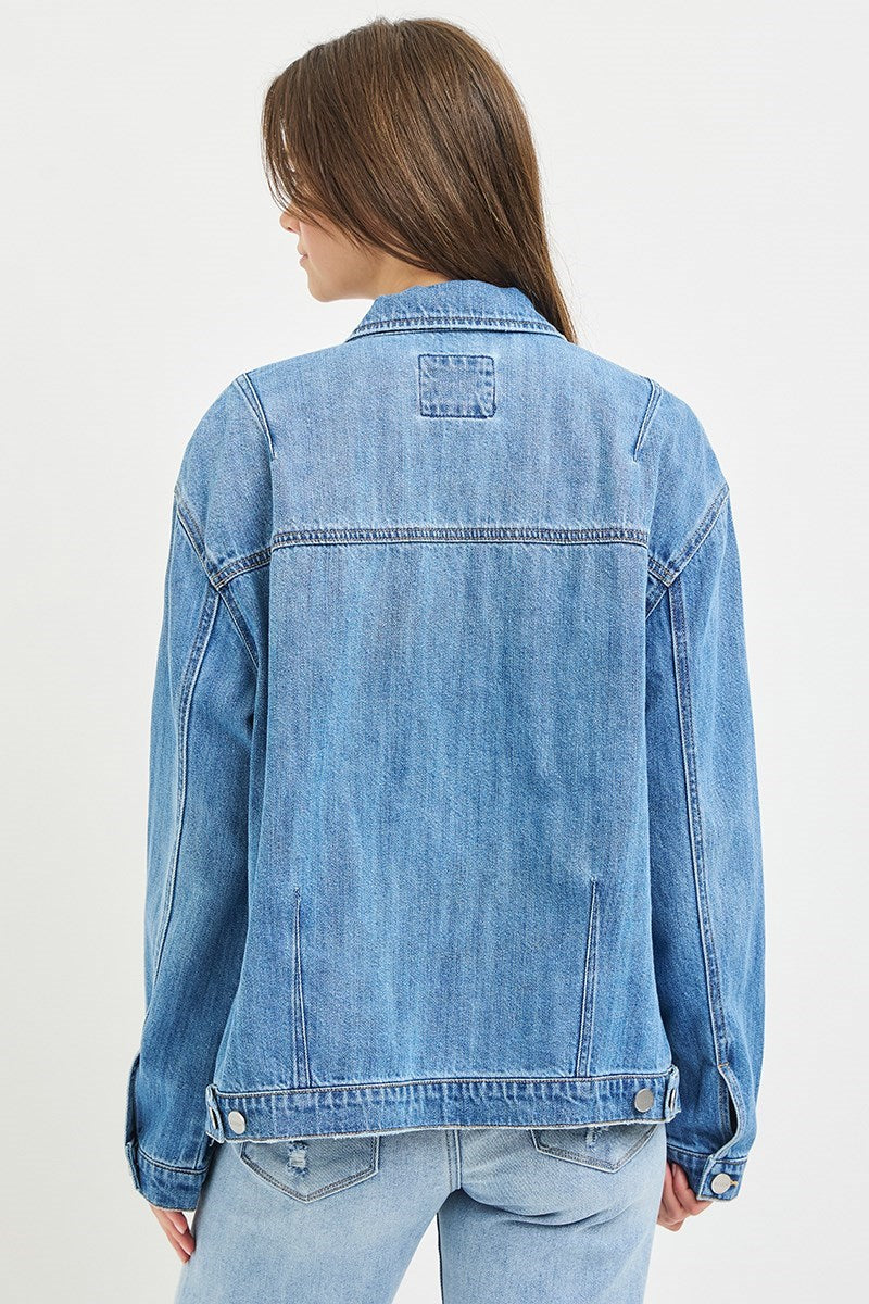 Collins Oversized Denim Jacket - Plus Size