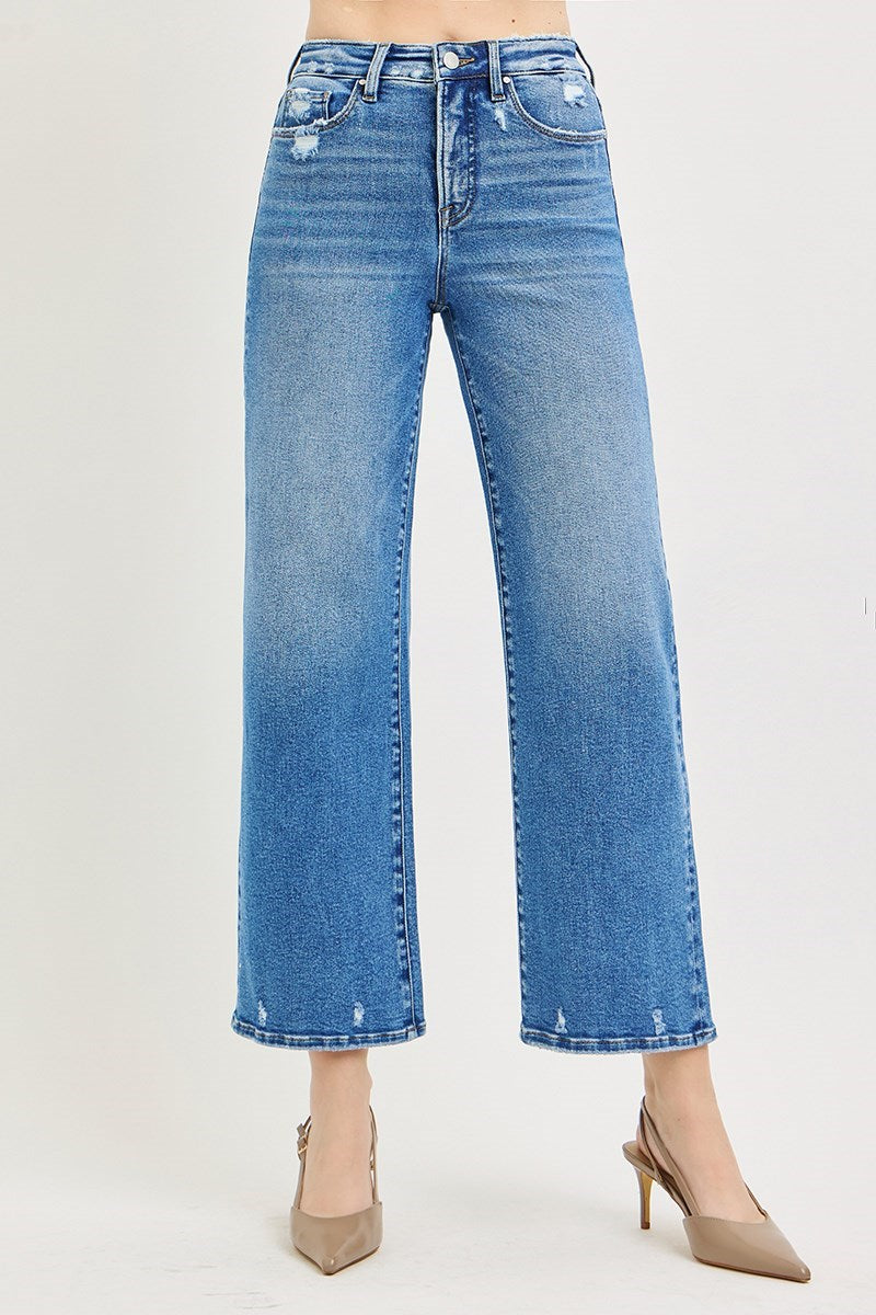 Cora Crop Wide Leg Denim - Plus Size