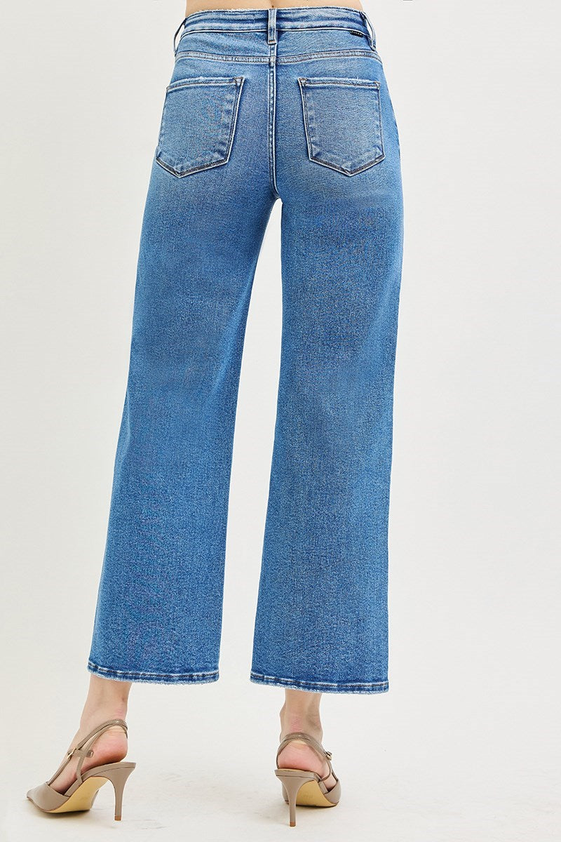 Cora Crop Wide Leg Denim - Plus Size