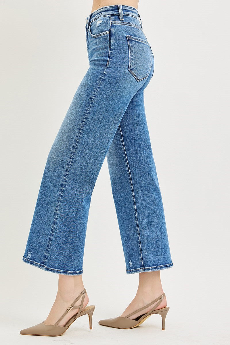 Cora Crop Wide Leg Denim - Plus Size