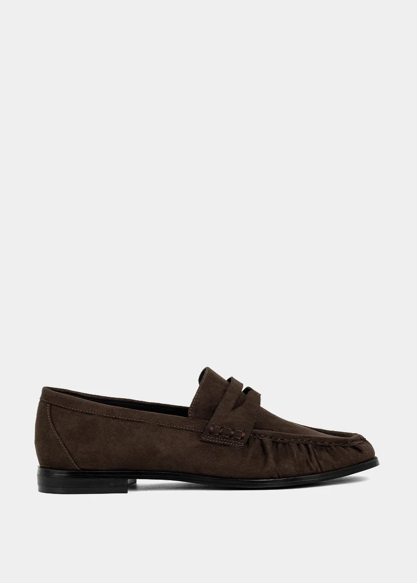 Tia Loafer - Brown Suede