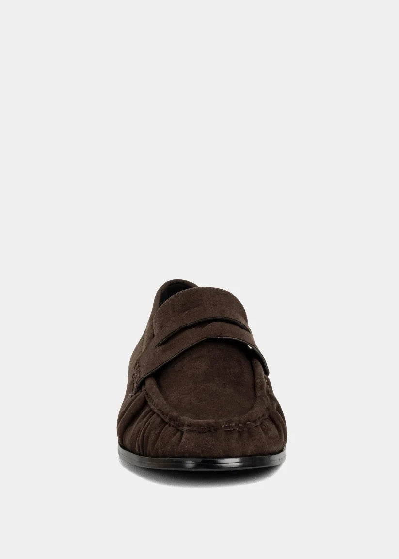 Tia Loafer - Brown Suede