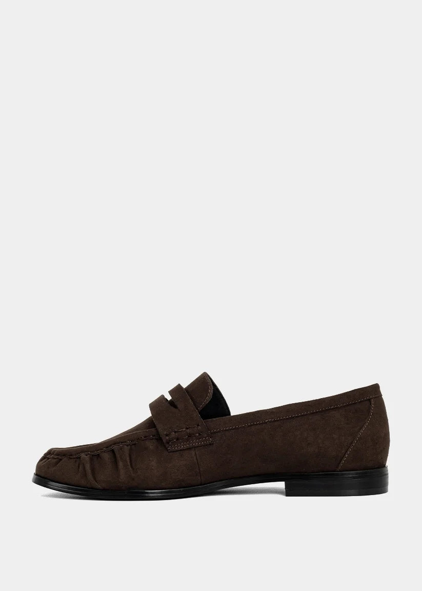 Tia Loafer - Brown Suede