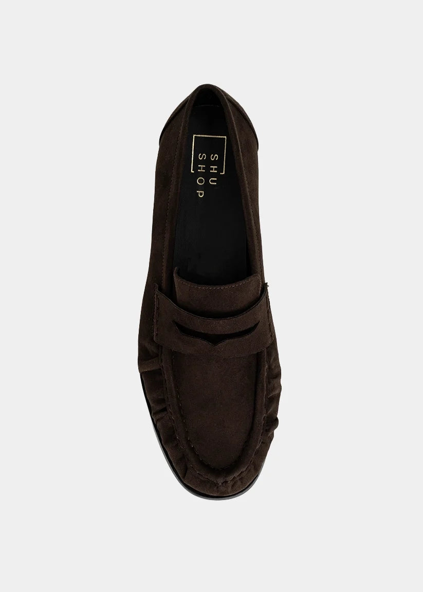 Tia Loafer - Brown Suede