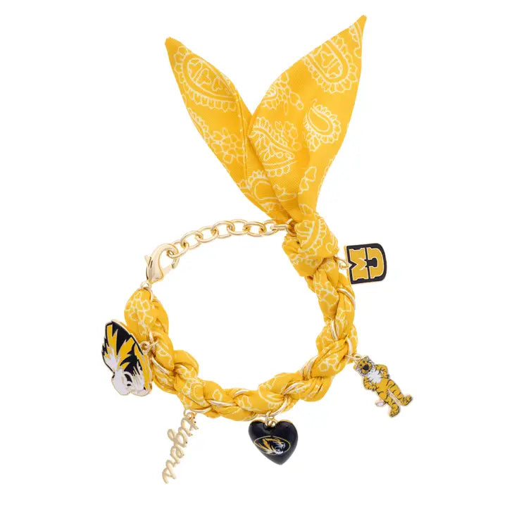 Missouri Tigers Charm Bracelet