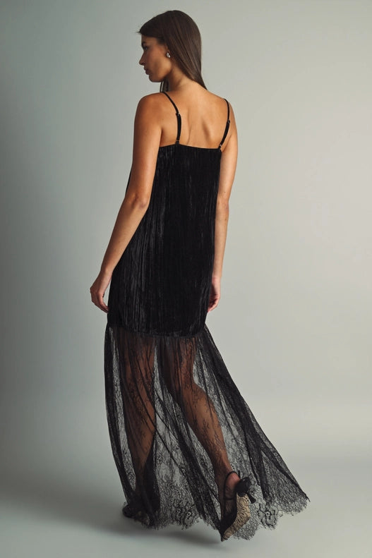Viv Velvet and Lace Maxi Dress