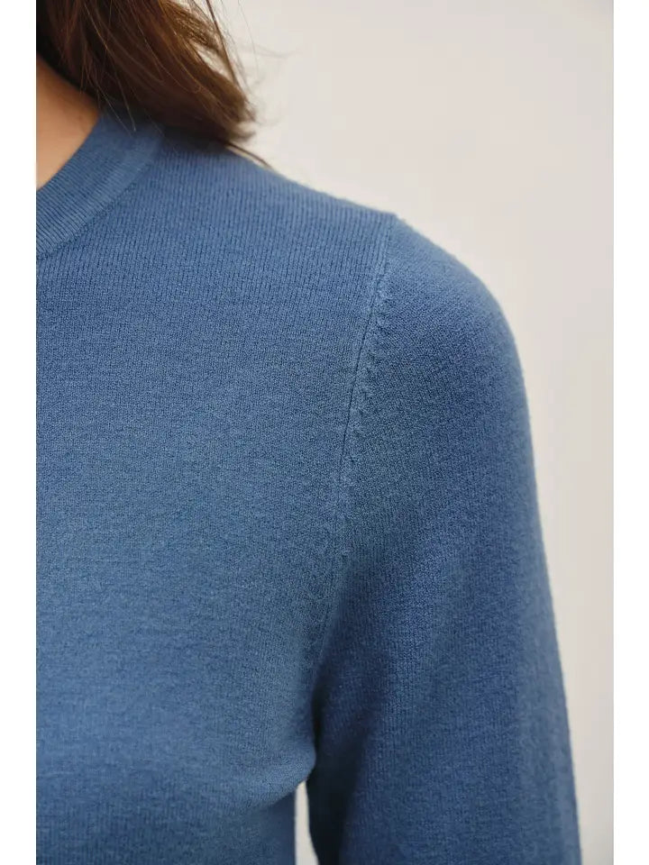 Viscose Crew Neck Soft Knit Sweater