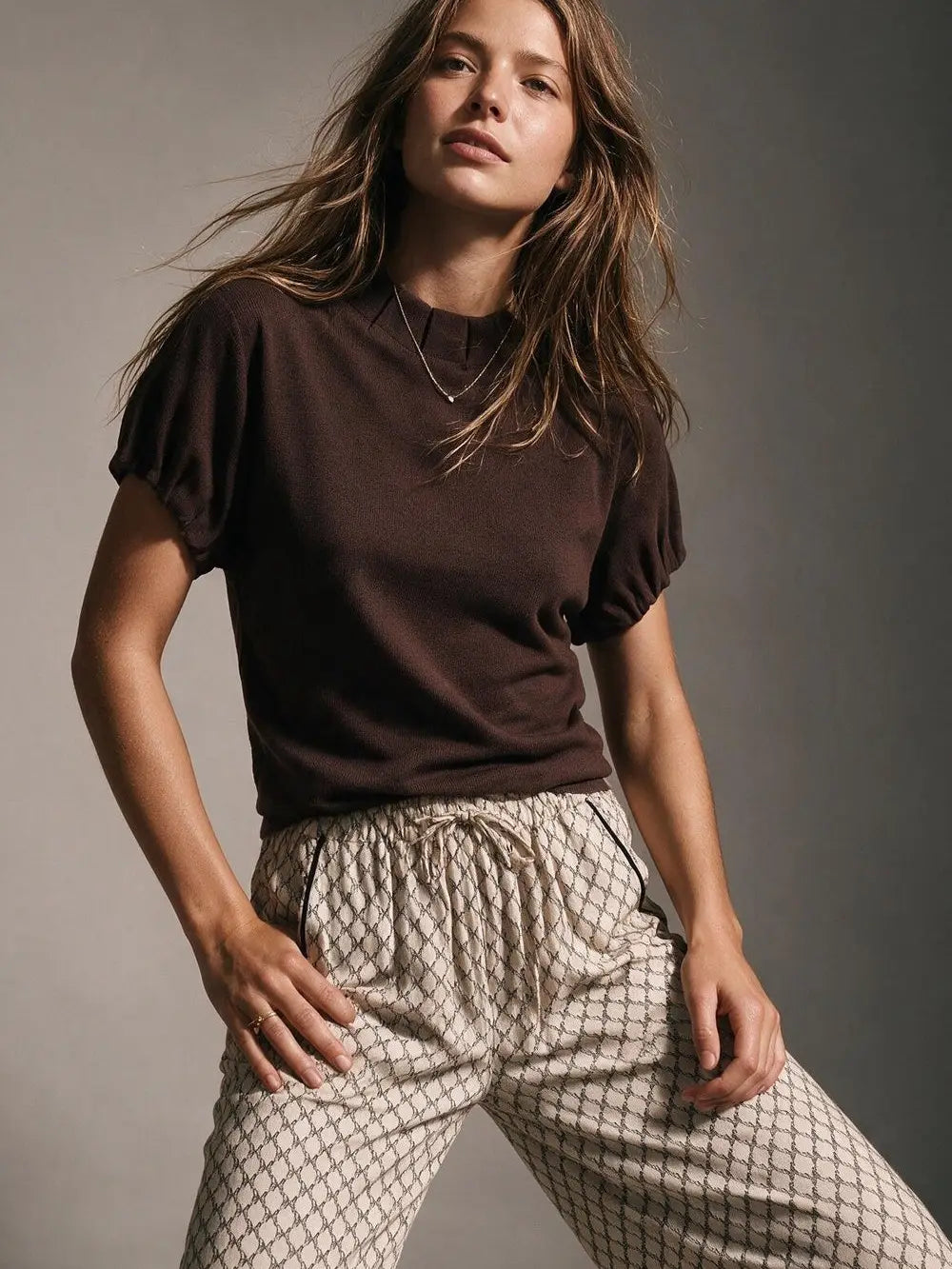 Ripley Mock Neck Short Sleeve Sweater