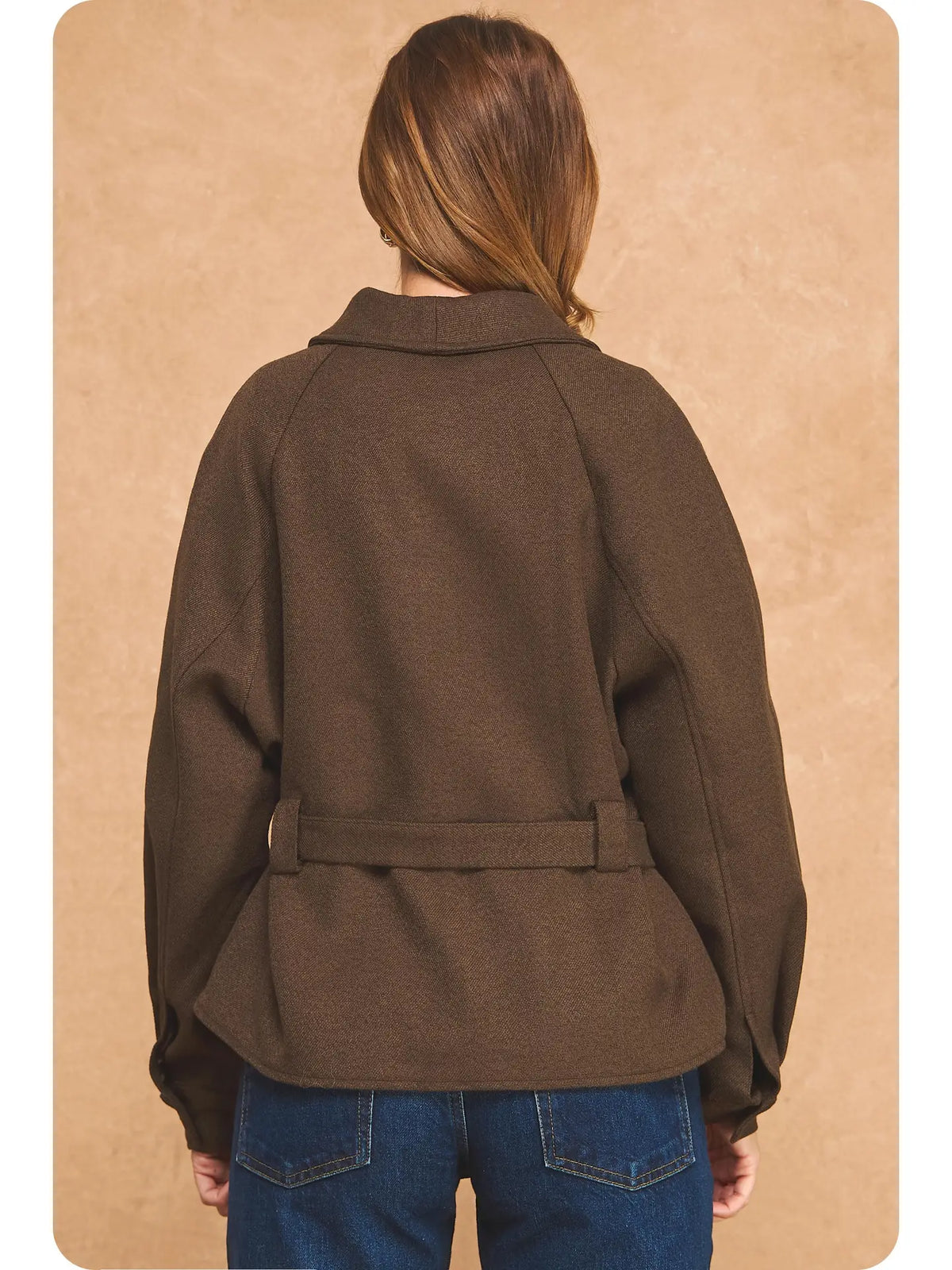 Rebecca Woven Belted Wrap Jacket