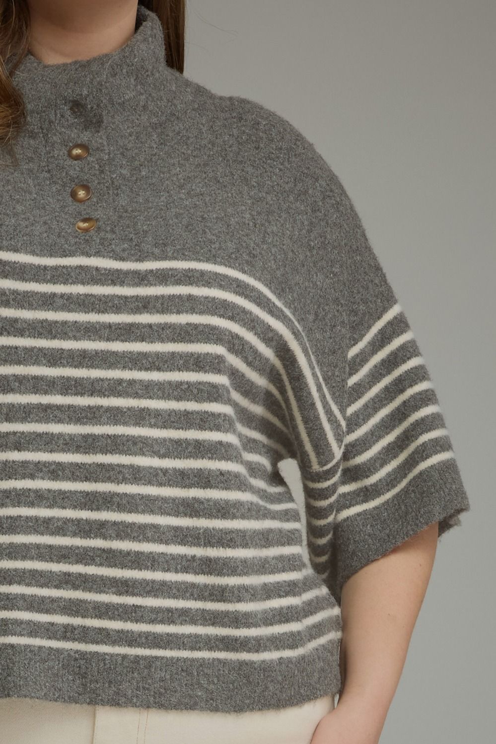 Kate Knit Short Sleeve Top - Plus Size