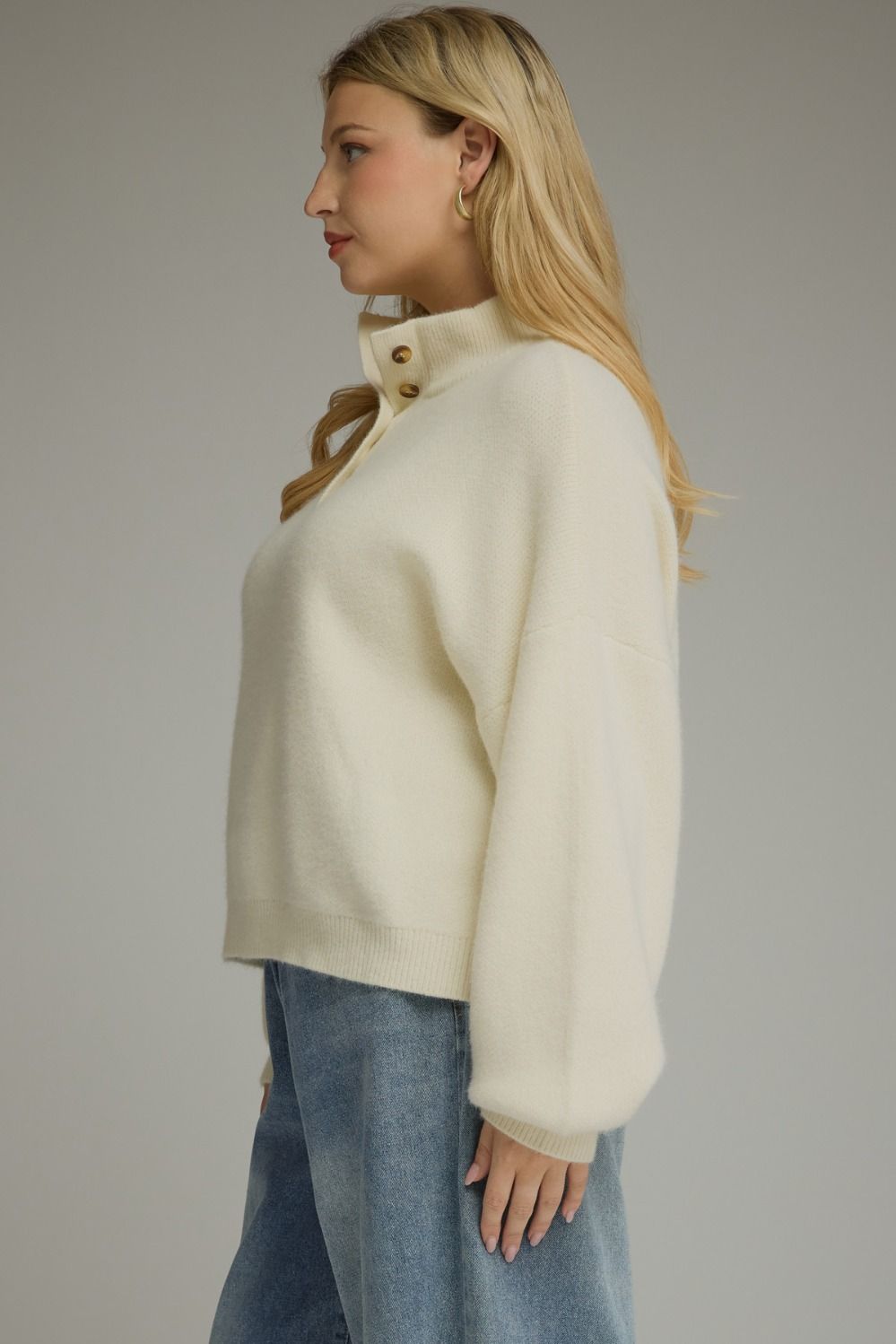 Remi Balloon Sleeve Sweater - Plus Size