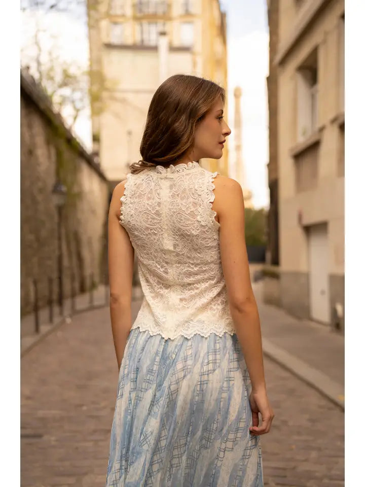 Serena Sleeveless Lace Top