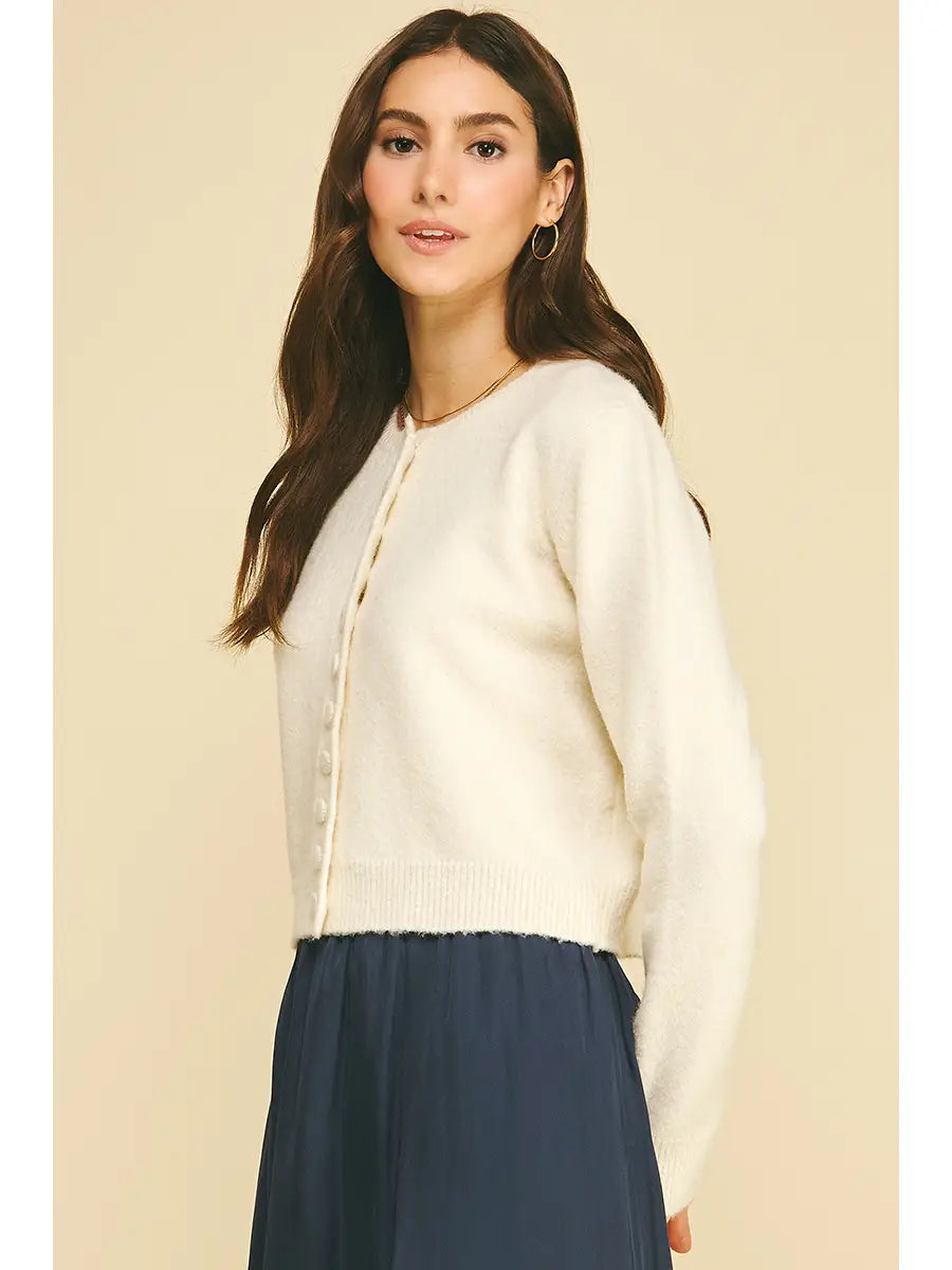Button Down Long Sleeve Cardigan