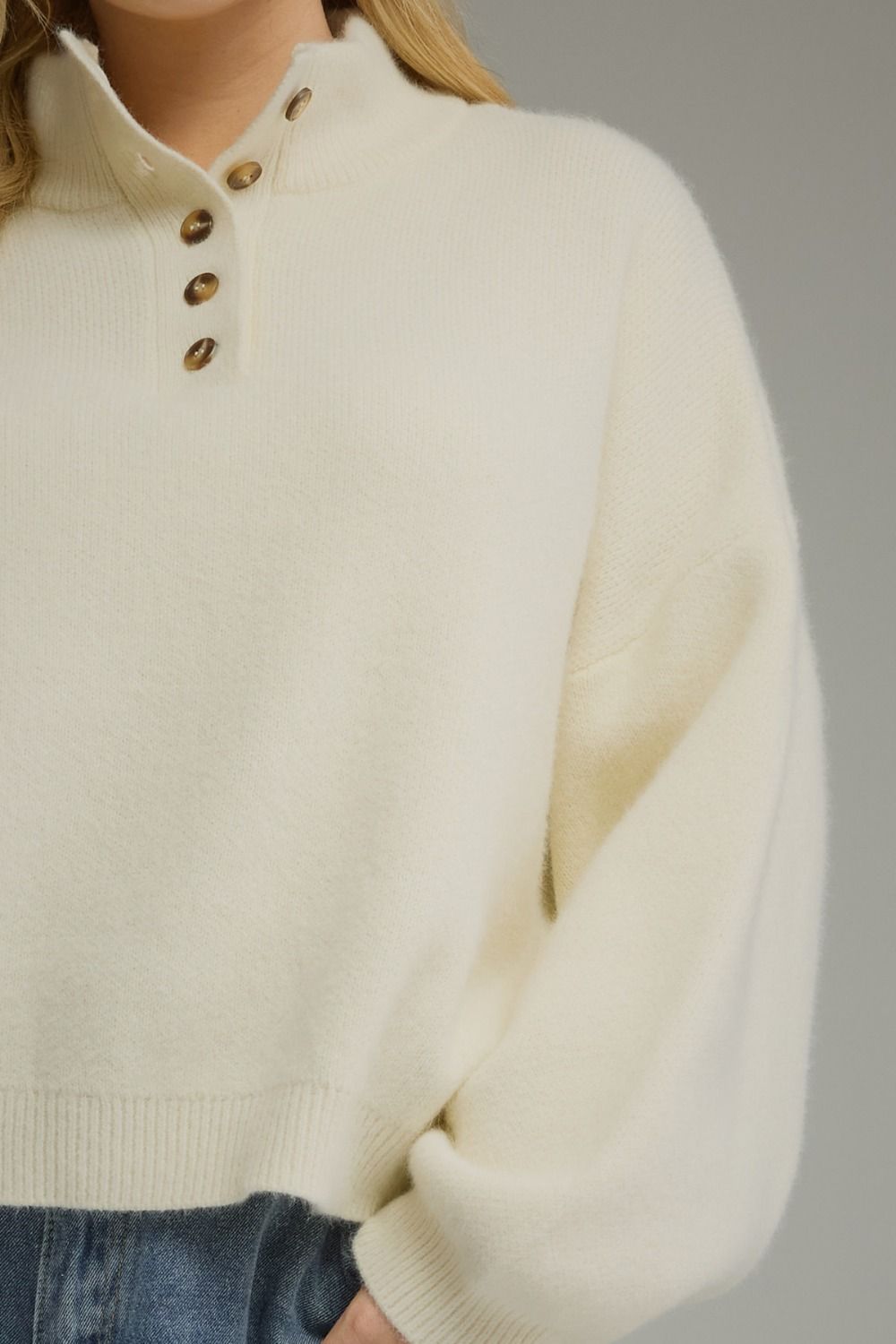 Remi Balloon Sleeve Sweater - Plus Size