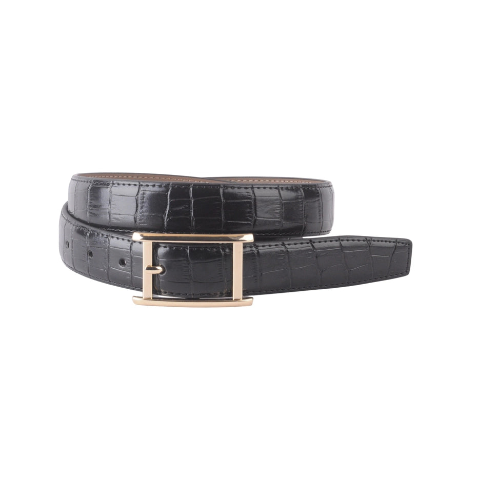 Stitched Croco Belt