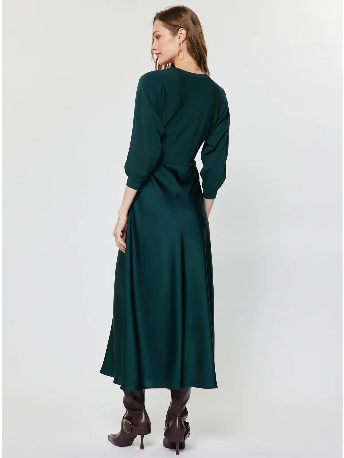 Soren Mixed Media Midi Dress