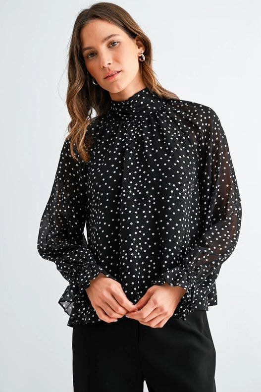 Jasper Chiffon Tie Back Blouse