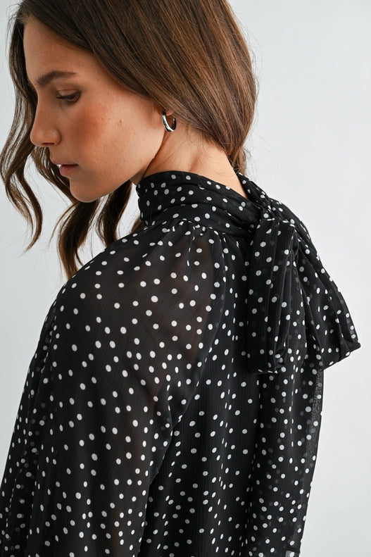 Jasper Chiffon Tie Back Blouse
