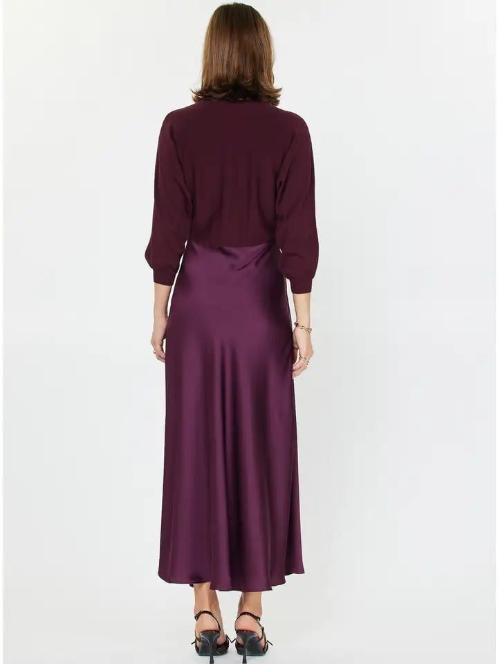 Soren Mixed Media Midi Dress
