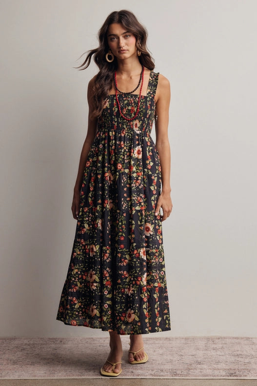 Finley Floral Smocked Midi Dress