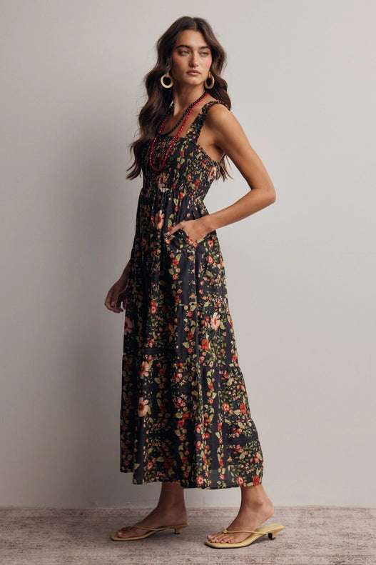 Finley Floral Smocked Midi Dress
