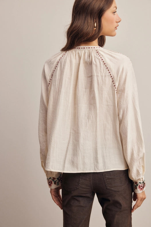 Flora Floral Tassel Blouse