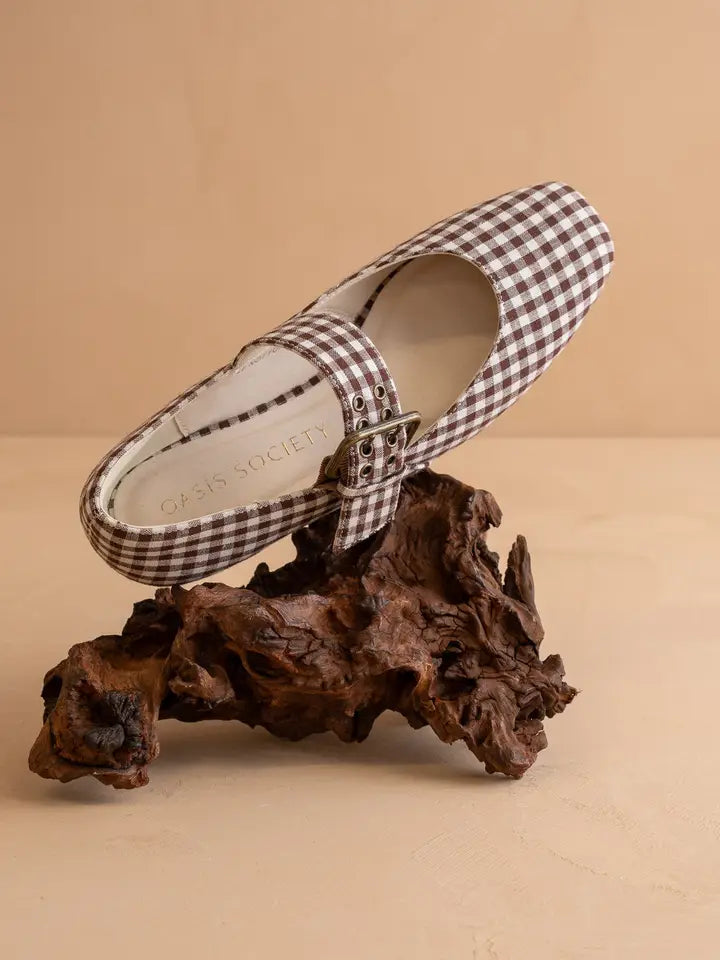 Georgie Gingham Ballet Flat