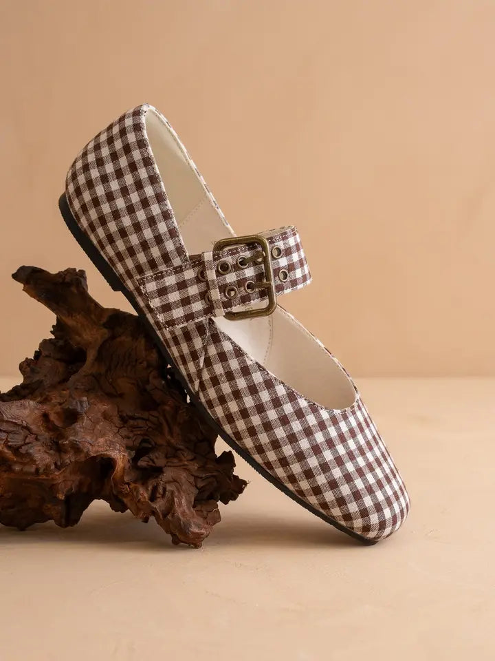 Georgie Gingham Ballet Flat