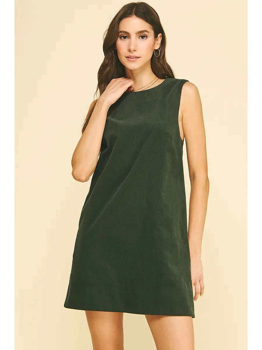 Cora Corduroy Sleeveless Mini Dress