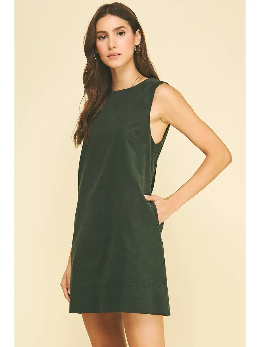 Cora Corduroy Sleeveless Mini Dress