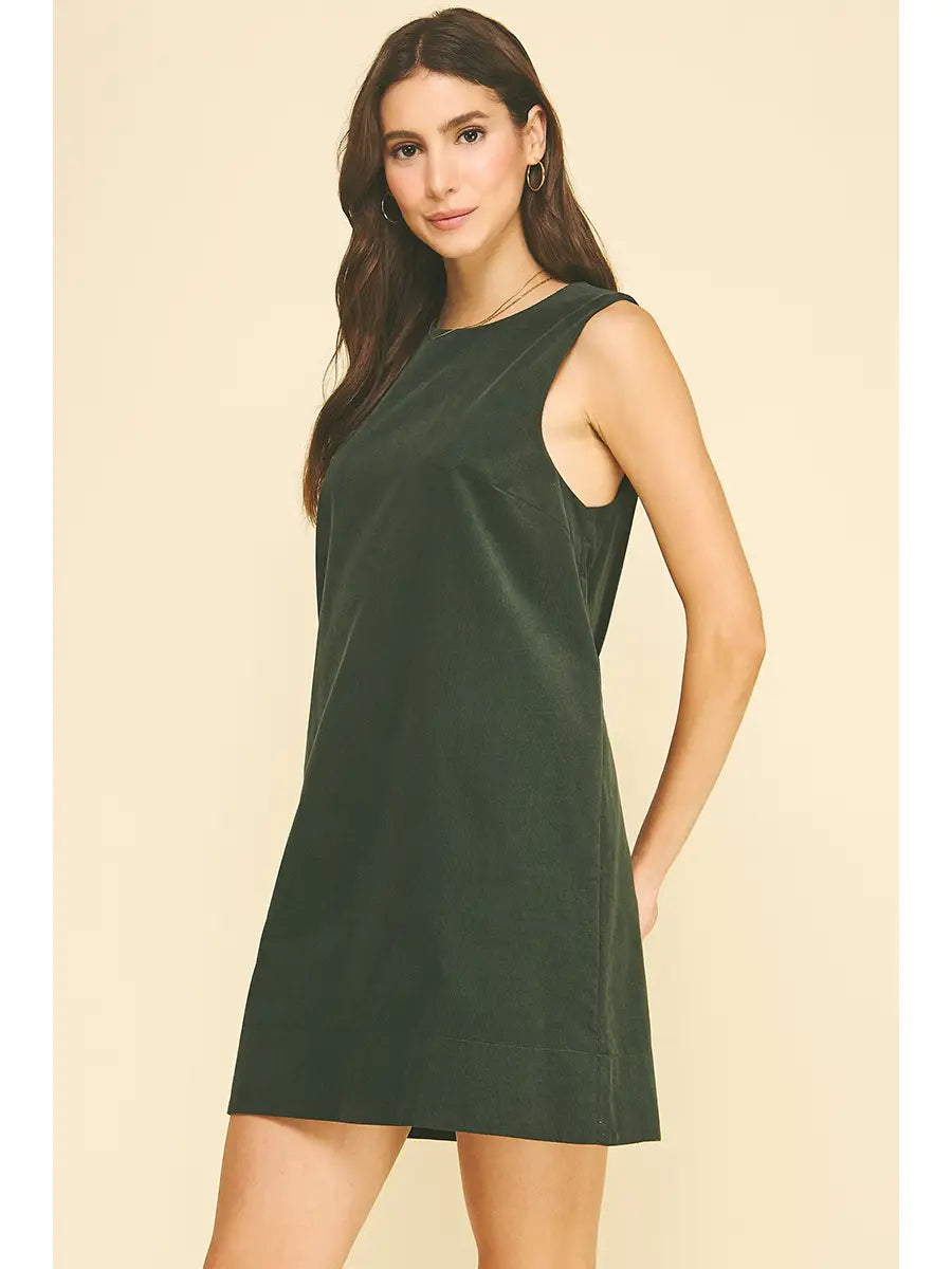 Cora Corduroy Sleeveless Mini Dress