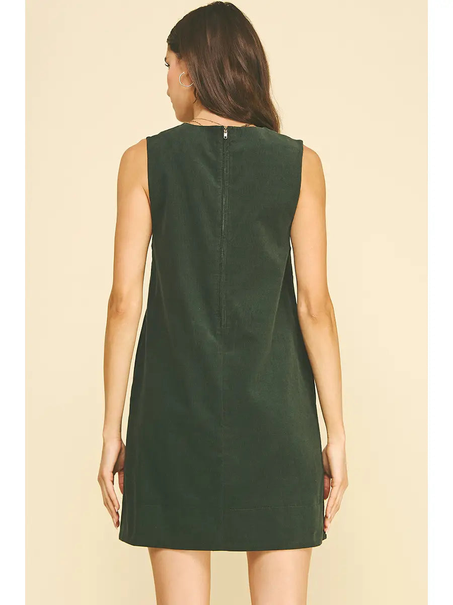 Cora Corduroy Sleeveless Mini Dress