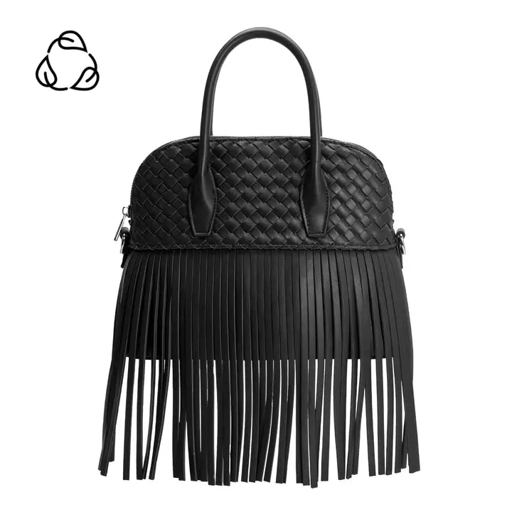 Leena Black Recycled Vegan Leather Purse