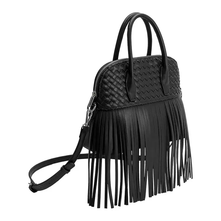 Leena Black Recycled Vegan Leather Purse