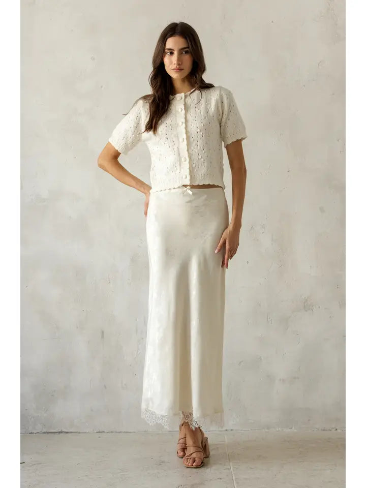 Polly Pointelle Knit Cardigan