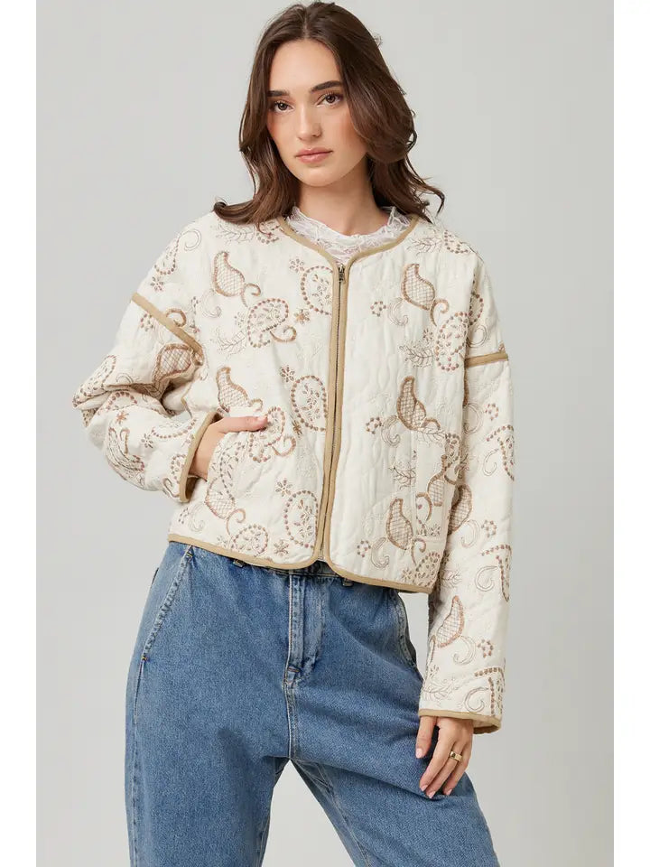 Melody Quilted Embroidery Jacket