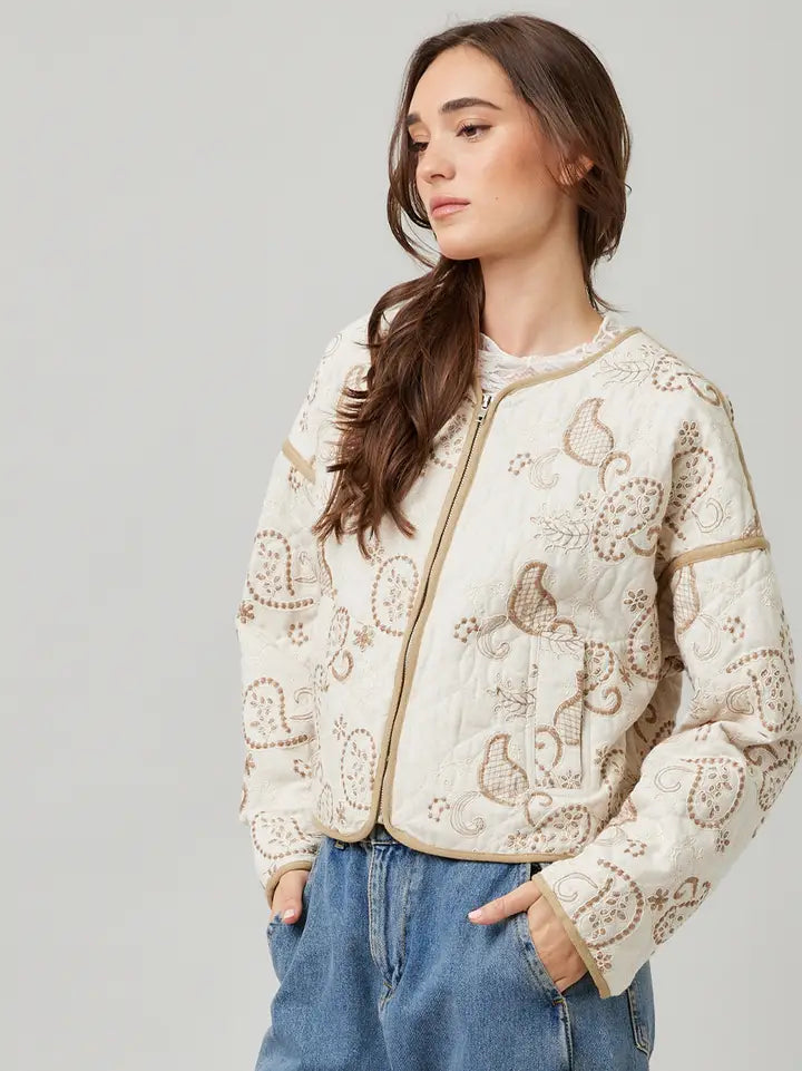 Melody Quilted Embroidery Jacket