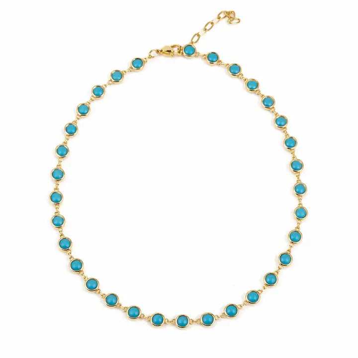 Turquoise Bezel Necklace