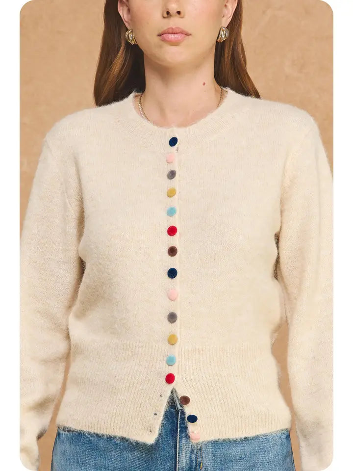 Beryl Multi-Color Button Cardigan