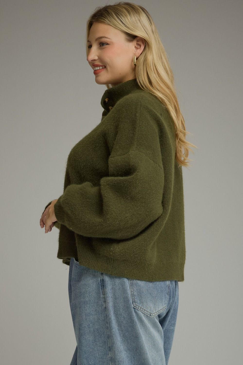 Remi Balloon Sleeve Sweater - Plus Size