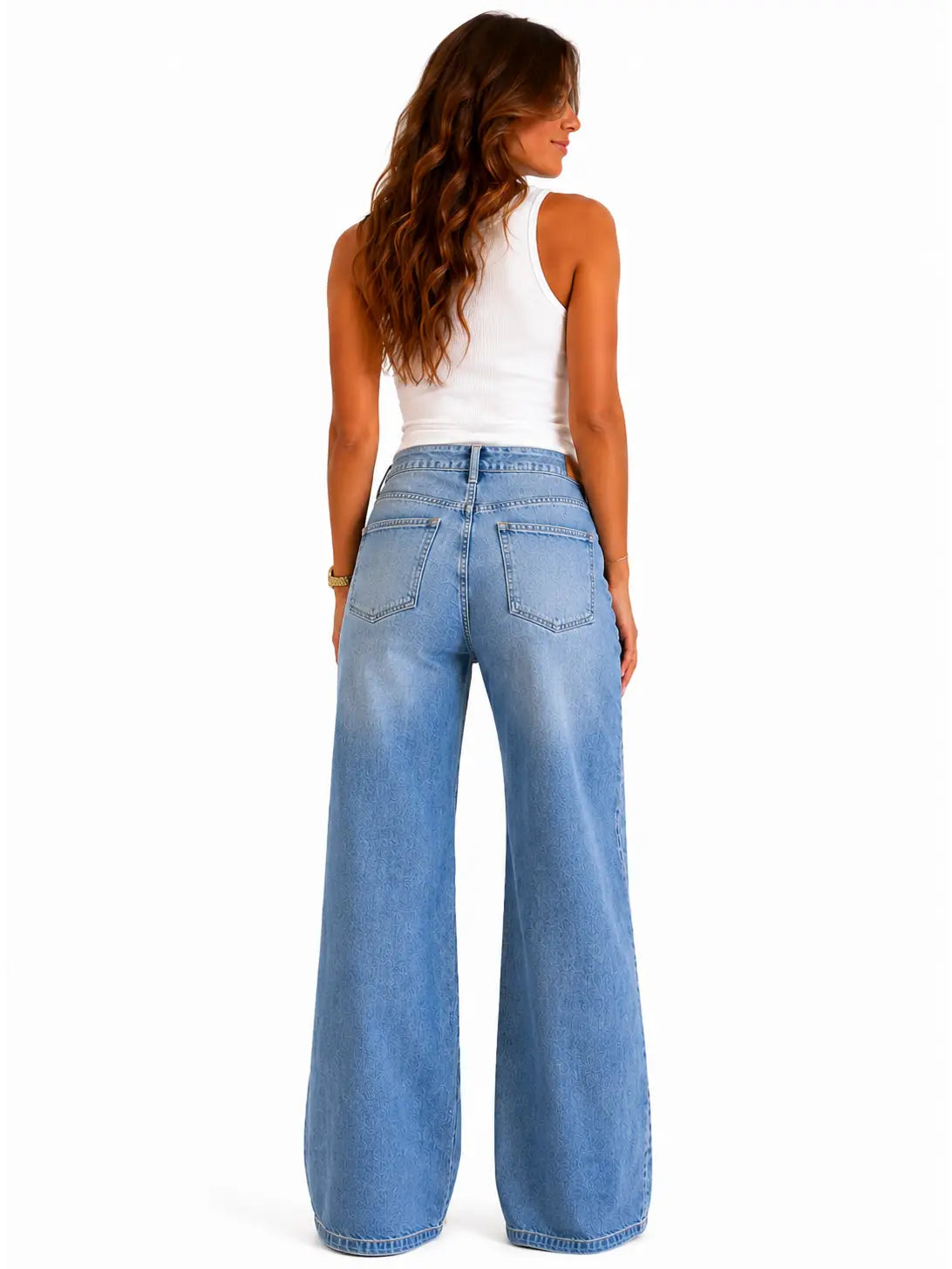Paulette Slim Wide Leg Jean  - Petite 28"
