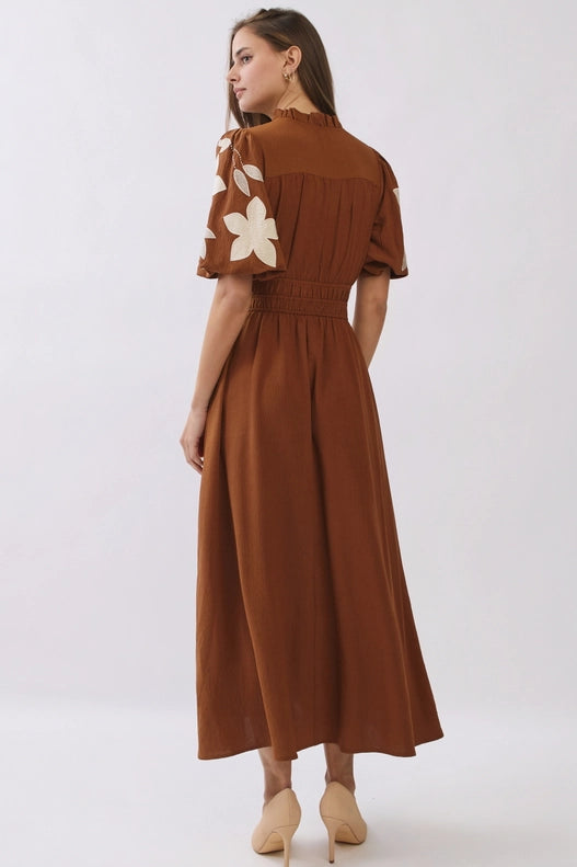 Everly Embroidered Midi Dress - Plus Size