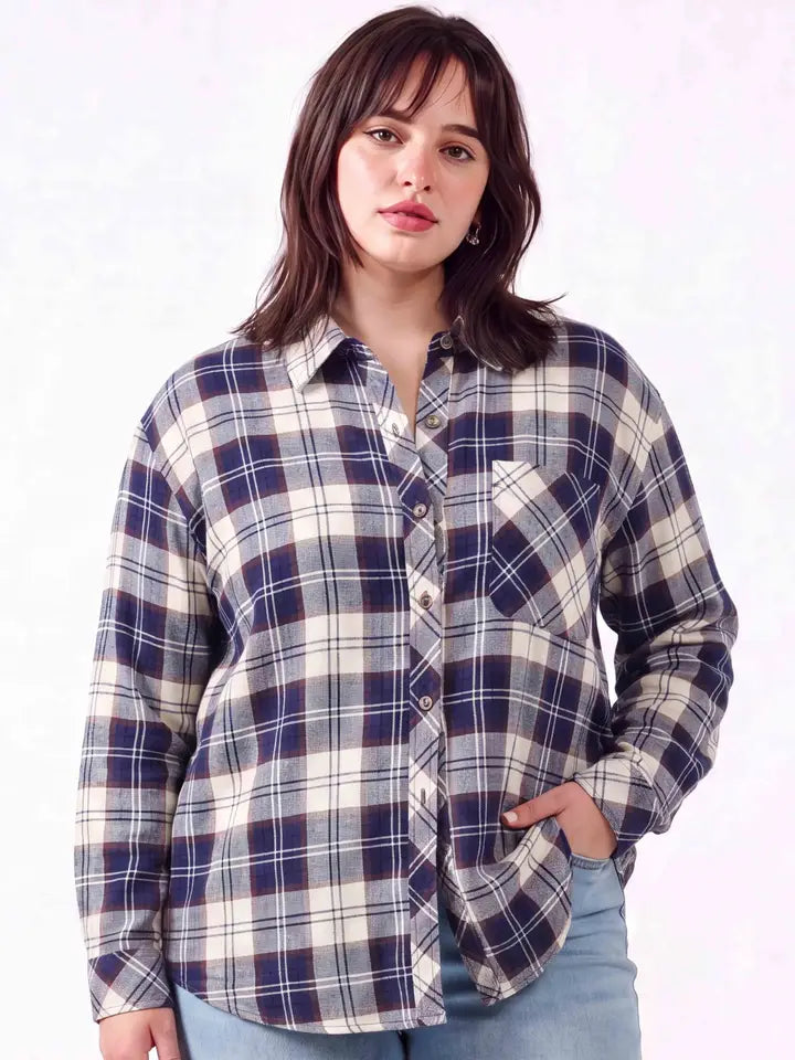 Polly Plaid Shirt - Plus Size