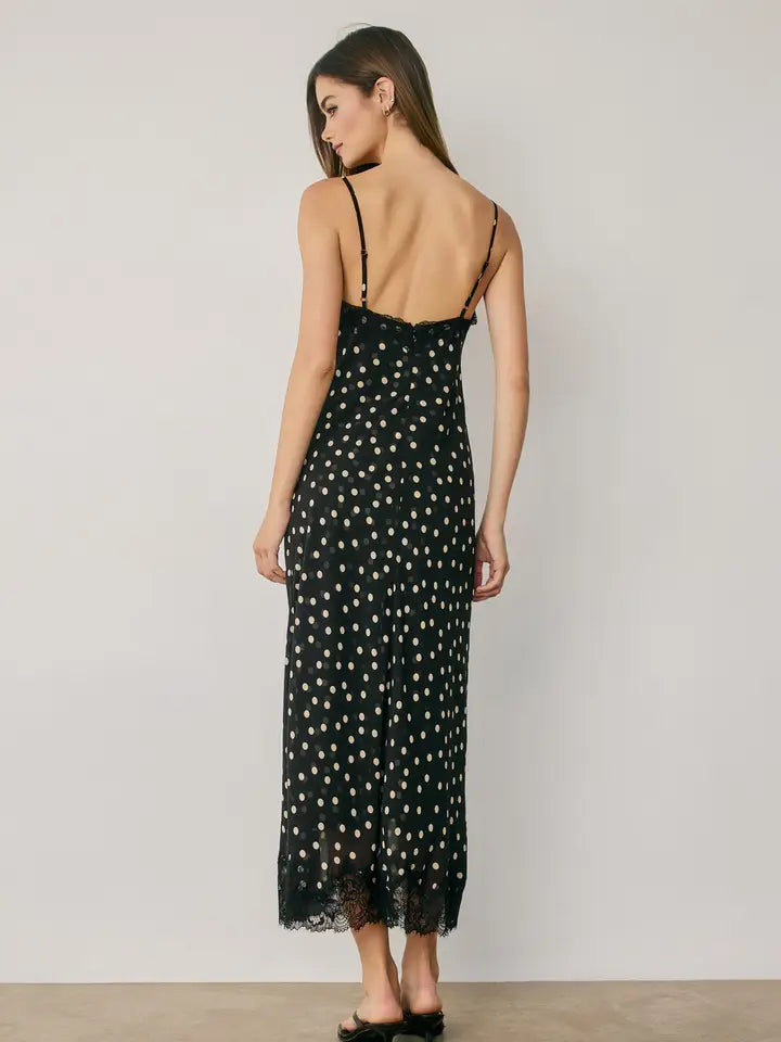 Paulette Polka Dot Midi Dress