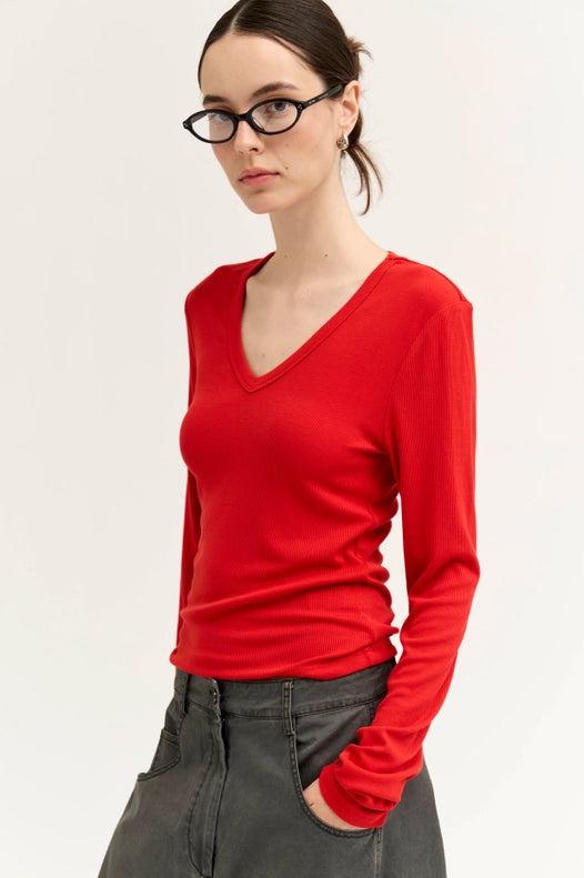 Vinny V-Neck Long Sleeve Shirt
