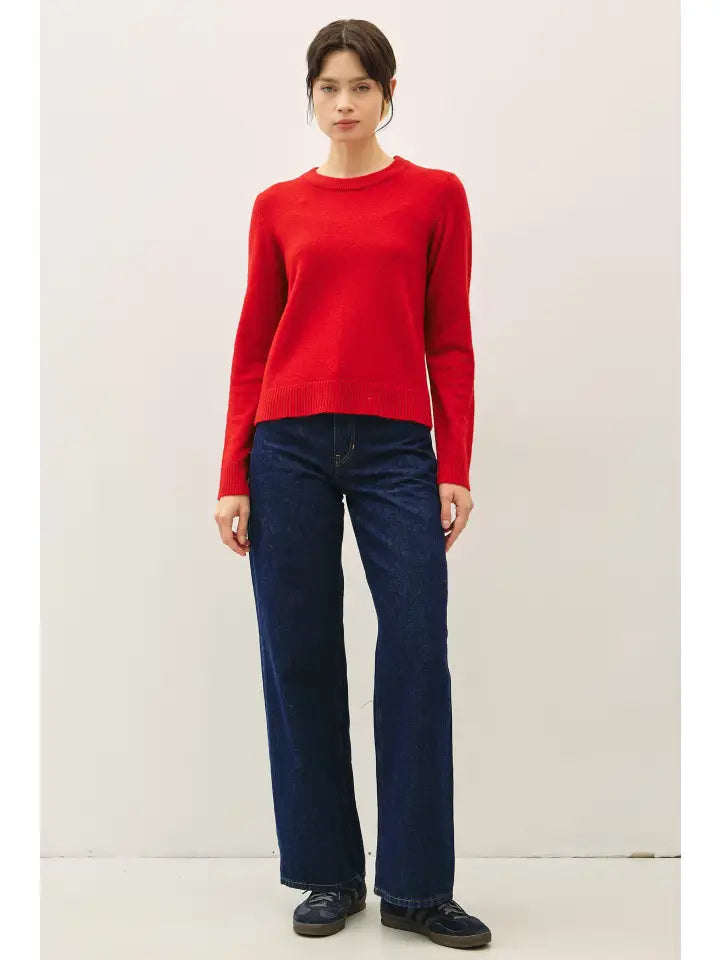 Whitney Wool Blended Crewneck Sweater