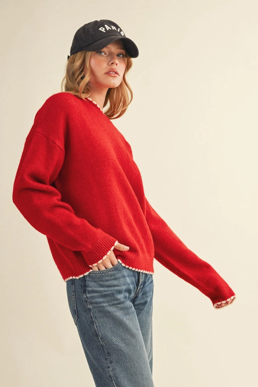 Harriet Scalloped Edge Sweater